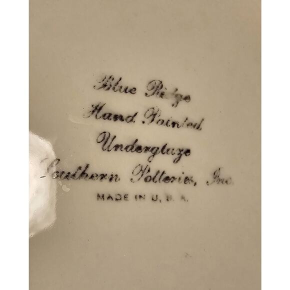 Blue Ridge Southern Potteries Set 6 Fruit Dinner Plates Handpainted USA - Picture 8 of 16